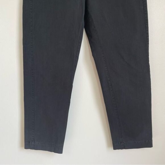EILEEN FISHER Stretch Cotton Slim Ankle Pant in Graphite Black - S - Picture 5 of 8